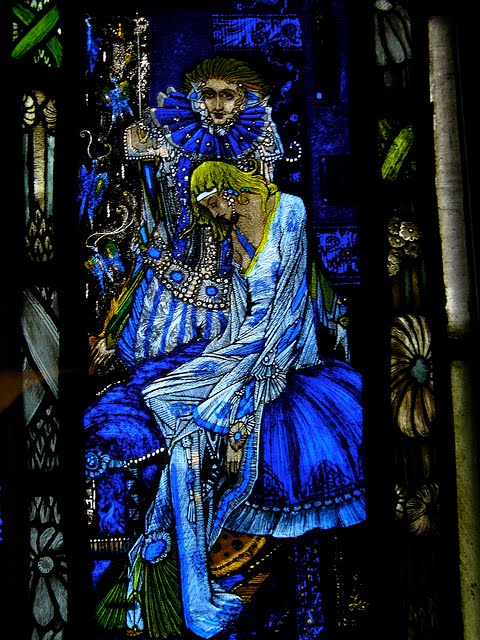 The eve of st agnes stained glass by Harry Clarke 