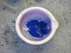 Extracting natural pigments - Azurite pigment