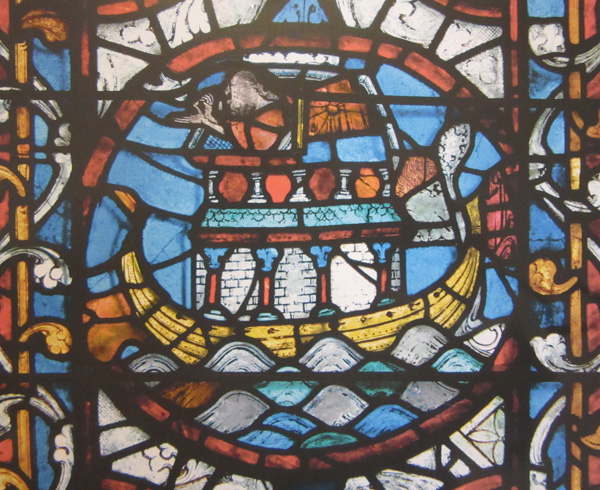 Noah's ark stained glass Lincoln Cathedral